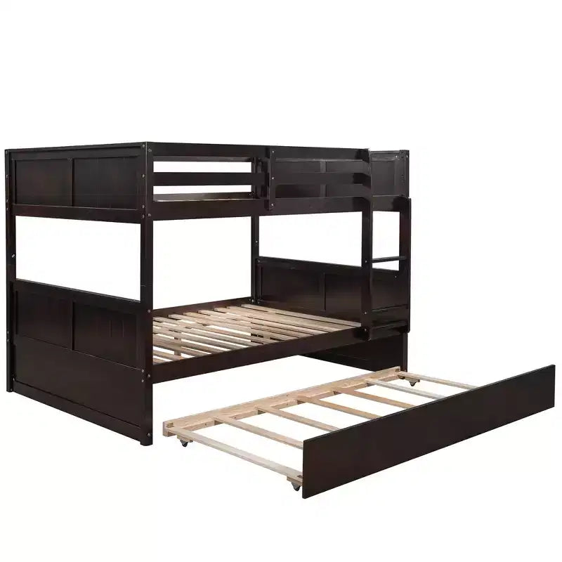 Full Over Full Bunk Bed with Twin Size Trundle
