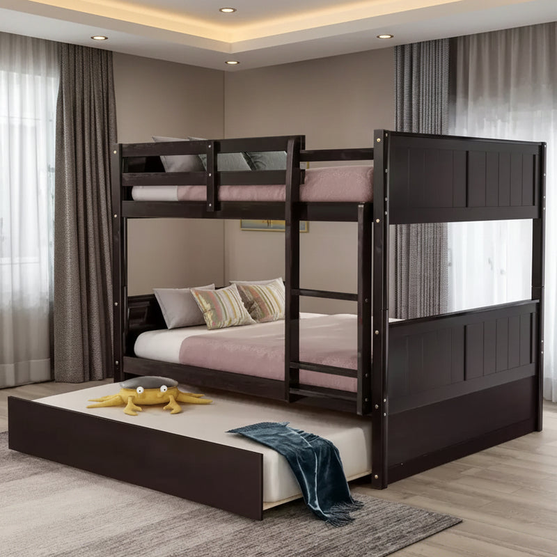 Full Over Full Bunk Bed with Twin Size Trundle-ModernLuxe