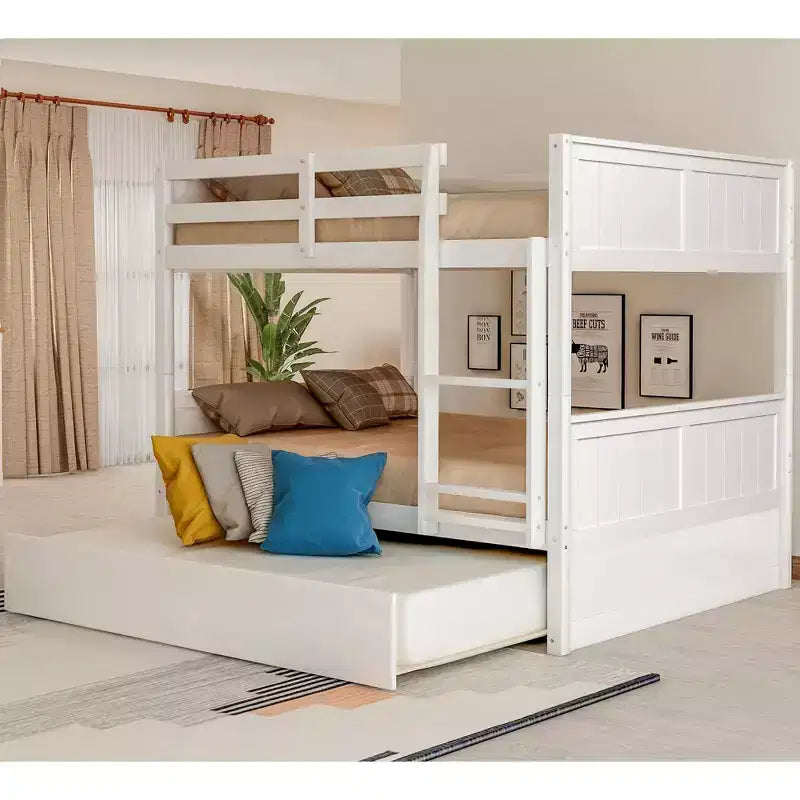 Full Over Full Bunk Bed with Twin Size Trundle