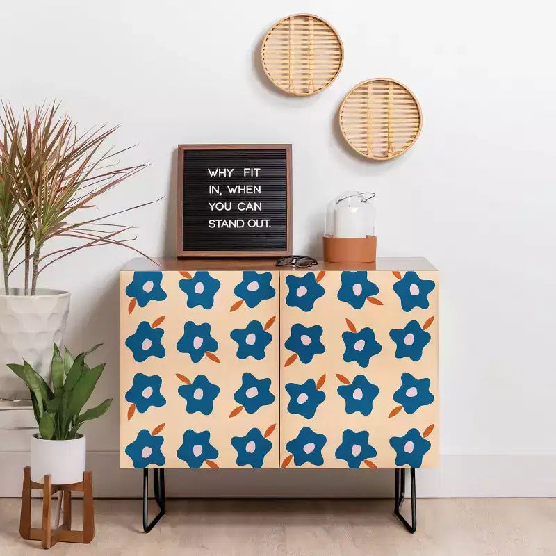 Wonky Spring Flowers Credenza