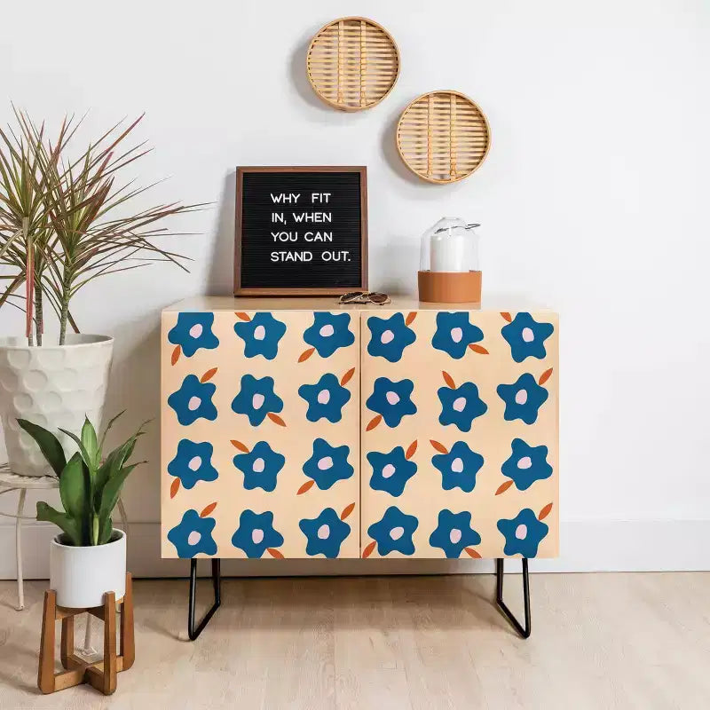 Wonky Spring Flowers Credenza