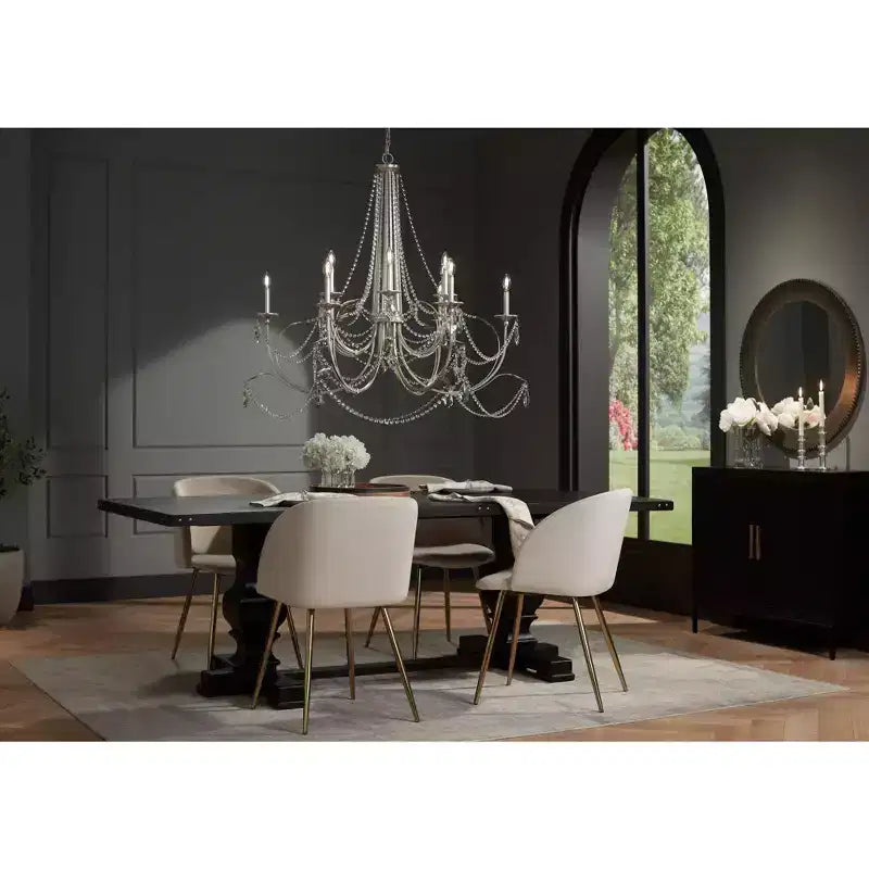 Matte Metallic Silver 34" Round Wall Mirror
