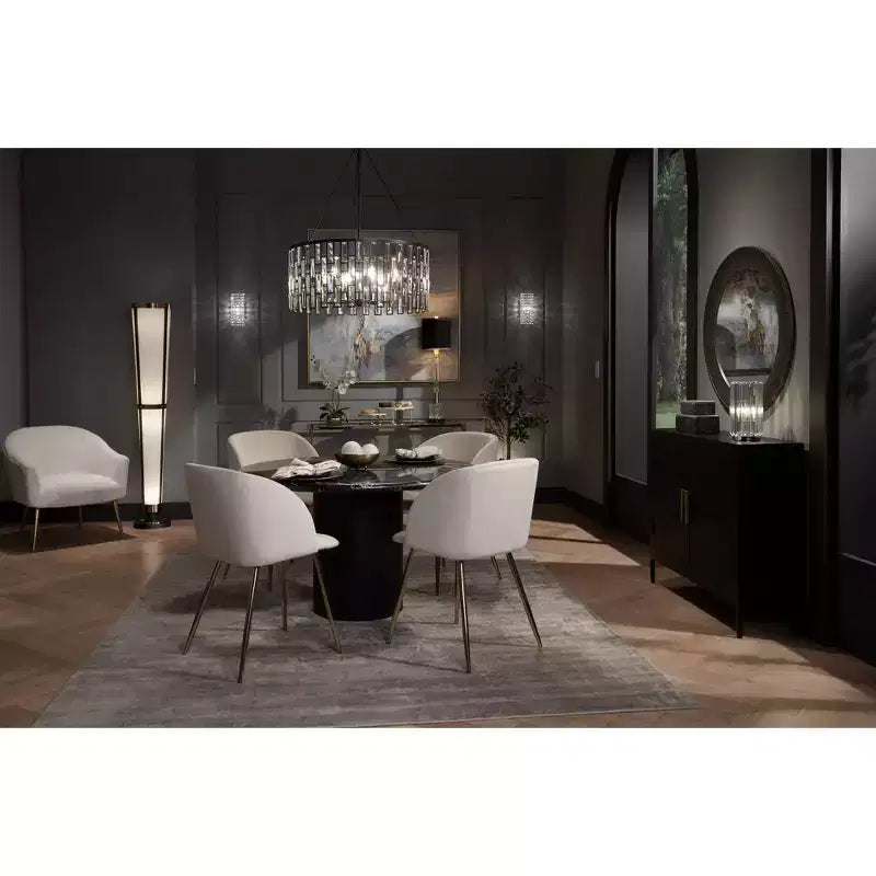 Matte Metallic Silver 34" Round Wall Mirror