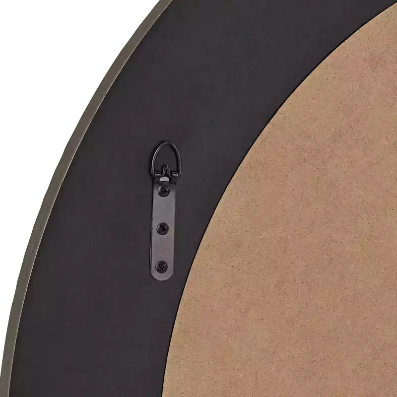Matte Metallic Silver 34" Round Wall Mirror