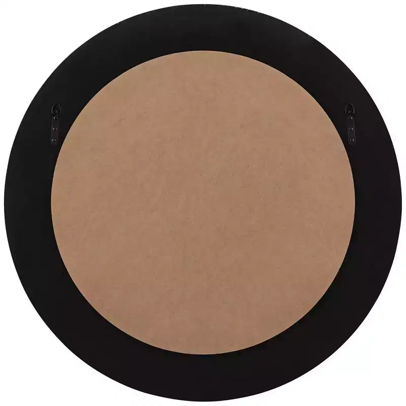 Matte Metallic Silver 34" Round Wall Mirror