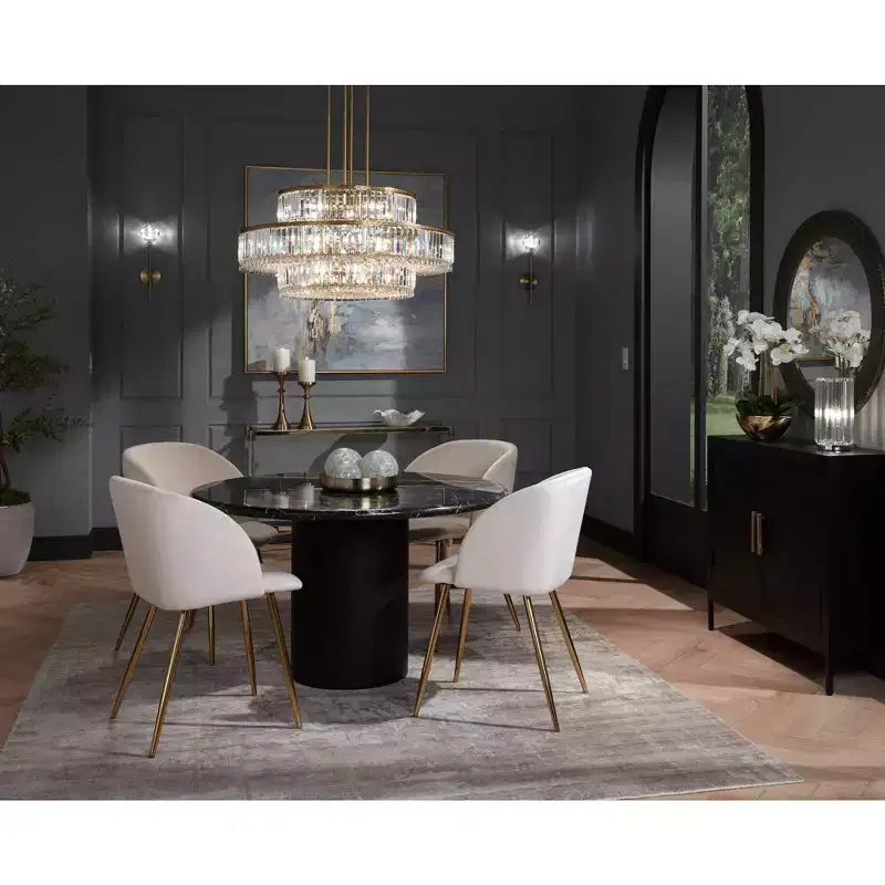 Matte Metallic Silver 34" Round Wall Mirror