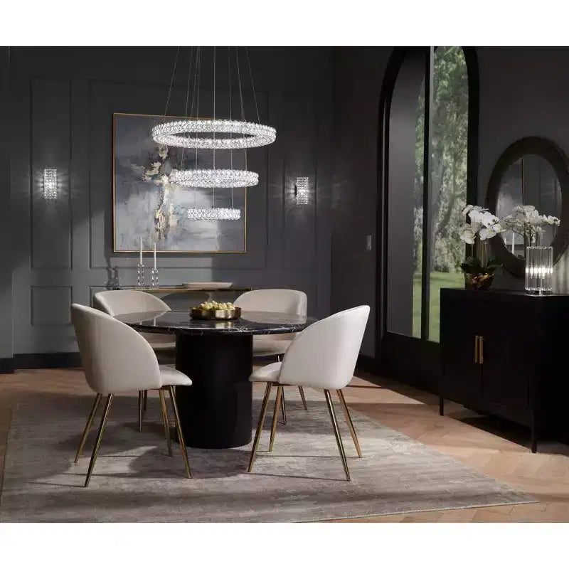 Matte Metallic Silver 34" Round Wall Mirror